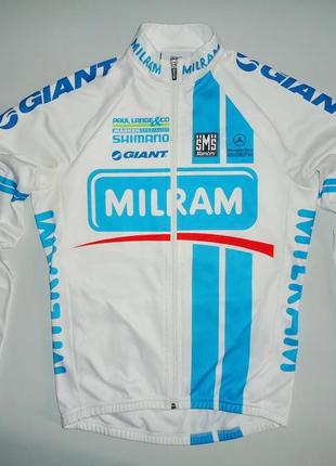 Велоджерси  santini milram giant shimano italy jersey велокофта (s)1 фото