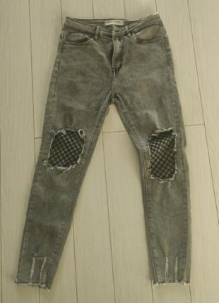 Порванные джинсы с типом колгот1 фото