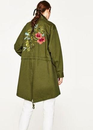 Тренч zara пальто без утепления