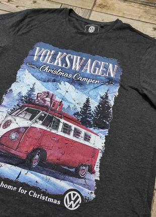 Вінтажна різдвяна футболка volkswagen christmas camper2 фото