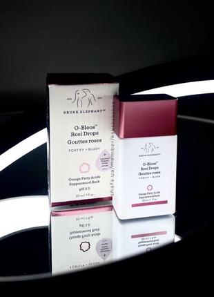 Зволожувальні краплі румʼяна drunk elephant o-bloos rosi drops 30 ml