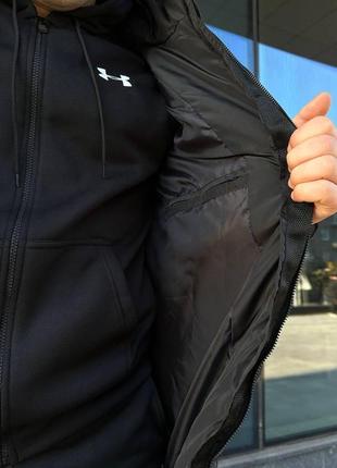 Чоловіча зимова парка under armour чорна до -30*с тепла спортивна куртка андер армор довга (bon)6 фото