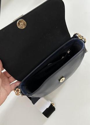 Синяя кожаная сумка circe s dark blue furla5 фото