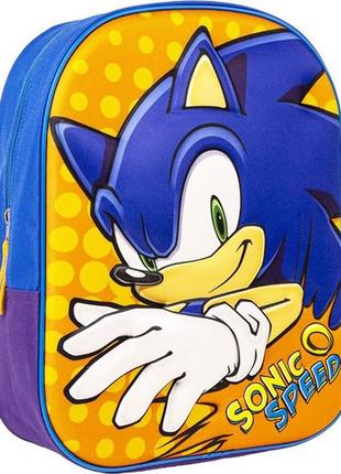 Дошкільний дитячий рюкзак 3д сонек sonic31 3-6 років