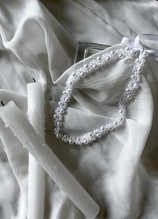 Свадебное украшение на шею для невесты:  чокер, колье, силянка