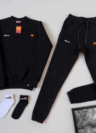 Костюм спортивный теплый ellesse зима, свитшот + штаны2 фото