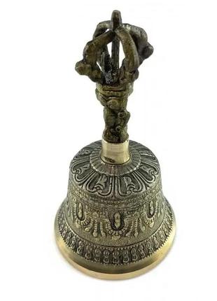 Колокол чакровий бронзовий ( 14.5х76.4х5.6 см) (непал)3 фото