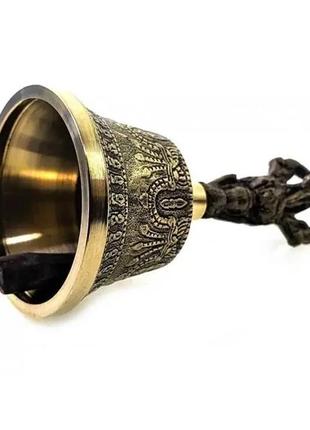Колокол чакровий бронзовий ( 14.5х76.4х5.6 см) (непал)6 фото