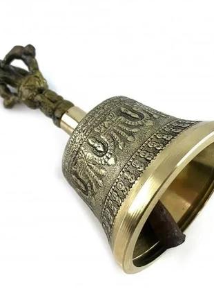 Колокол чакровий бронзовий ( 14.5х76.4х5.6 см) (непал)4 фото