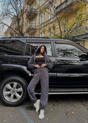 Спортивний костюм трьохнитка на флісі худі на блискавці і штани