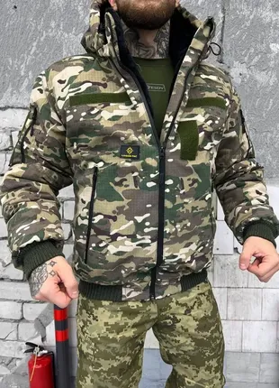 Армейская зимняя куртка logos-tac мультикам , военная зимняя куртка мультикам водооталкивающий рип-с3 фото