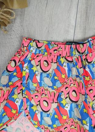 Женские шорты befree разноцветные с принтом комиксы размер xs2 фото