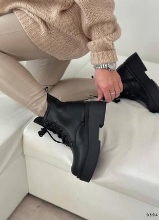 Кожаные зимние ботинки,натуральный мех3 фото