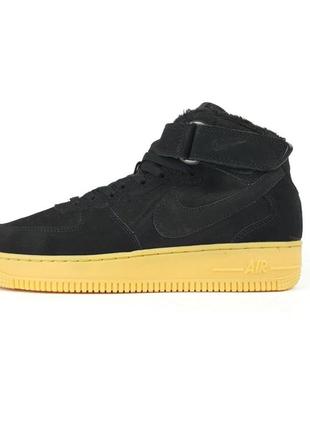 Nike air force 1 high зима чорні