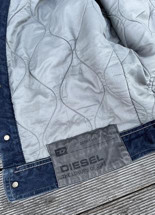 Diesel джинсова куртка піджак джинсовка утеплена з підкладом8 фото