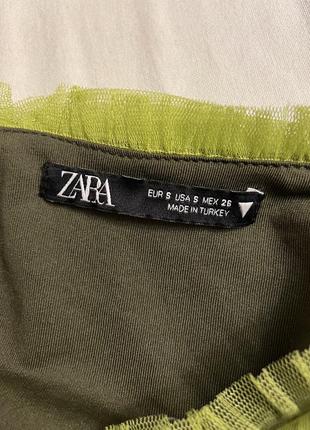 Топы боди в корсетном стиле с зеленым тюлем размер s zara8 фото
