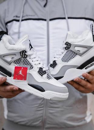 Мужские зимние кроссовки nike air jordan 4  найк аир джордан с мехом2 фото