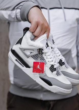 Мужские зимние кроссовки nike air jordan 4  найк аир джордан с мехом6 фото