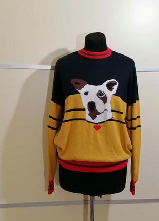 Жіночий светр з малюнком зображенням собака оверсайс жіночий светр із зображенням зображення1 фото