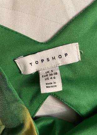 Разноцветное зеленое платье миди с вырезами topshop тай дай размер s6 фото