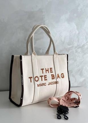 Жіноча сумка marc jacobs tote bag  якісний текстиль шопер2 фото