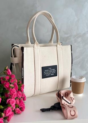 Жіноча сумка marc jacobs tote bag  якісний текстиль шопер5 фото