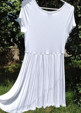 Мягенькое простое белое платье asos2 фото