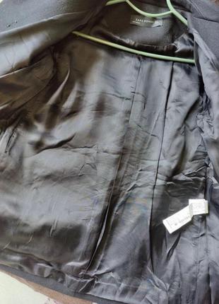 Бушлат, пальто, пиджак zara милитари с акцентными пуговицами (в составе шерсть)4 фото