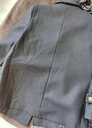 Бушлат, пальто, пиджак zara милитари с акцентными пуговицами (в составе шерсть)3 фото