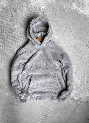 Худі утеплене оверсайз чорне 2