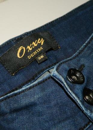 Р. 42-44/xs-s джинсы женские синие внизу на резинке oxxy8 фото