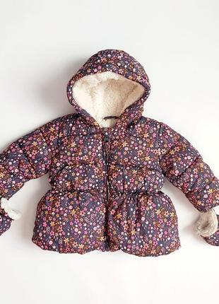 Куртка дутая теплая детская george на 3-6 мес.