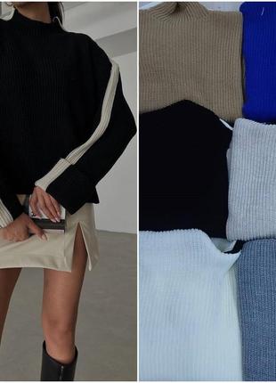 Женский свитер машинной вязки отличное качество оверсайз турция