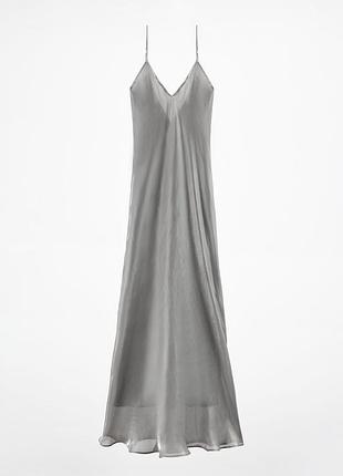 Zara платье в бельевом стиле, s, m
