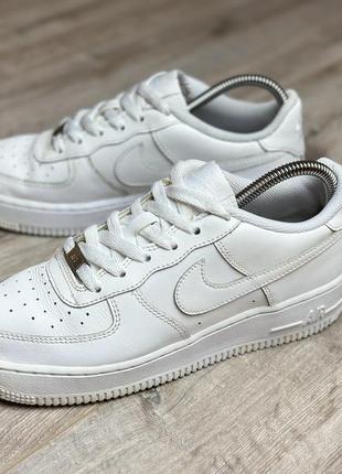 Кожаные кроссовки nike air force 1 low white (38р 24см)