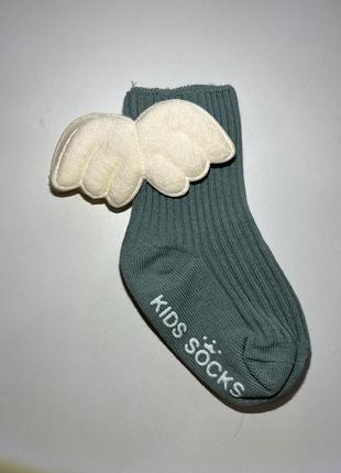 Дитячі шкарпетки з крилами. розмір: до 1 року3 фото