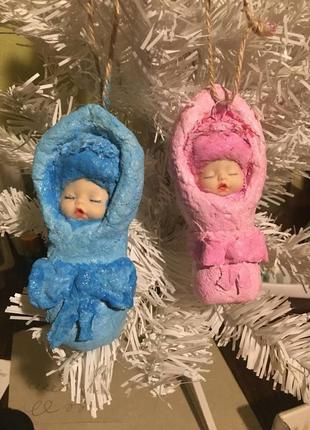 Новогодняя игрушка солоха украинка малышка сувенир handmade