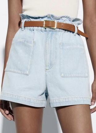 Zara шорты джинсовые бермуды