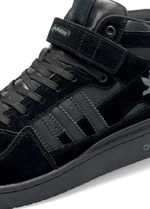 adidas forum 84 high black suede fur 1850 137932906