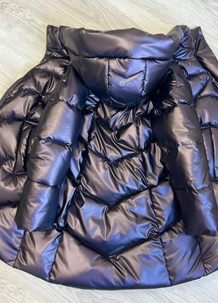 Теплый зимний пуховик, куртка, пальто из водонепроницаемой плащевки антигряз 122-1523 фото