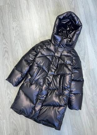 Теплый зимний пуховик, куртка, пальто из водонепроницаемой плащевки антигряз 122-1522 фото