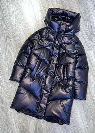 Теплий зимовий пуховик, куртка, пальто з водонепроникної плащівки антибруд 122-152