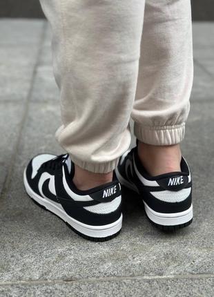Nike dunk white black7 фото