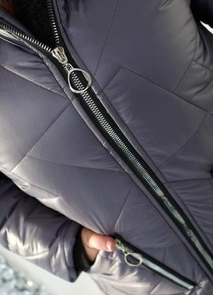 Зимняя удлиненная куртка пальто с капюшоном р-ры 48-588 фото