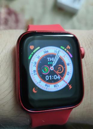 Стильний смарт годинник t83 smartwatch red1 фото