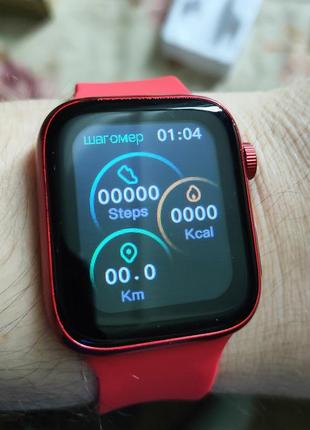 Стильний смарт годинник t83 smartwatch red5 фото