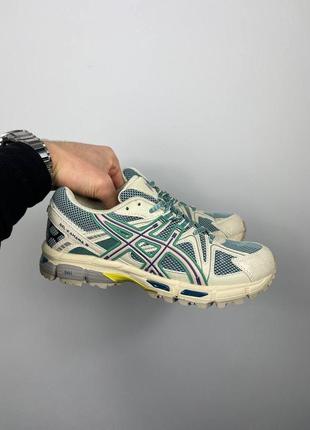 Жіночі бежеві шкіряні кросівки asics gel kahana 8 ‘beige green’ 1011b109-3005 фото