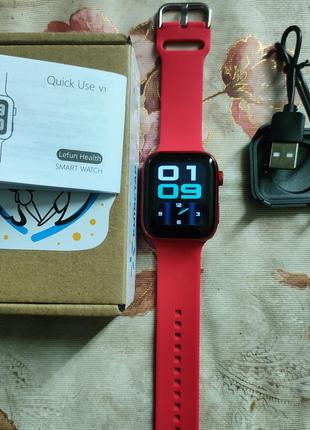 Стильные смарт часы t83 smartwatch red