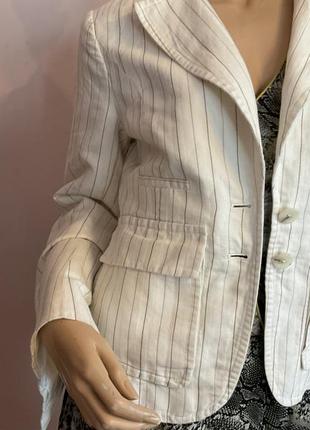 Cтильный качественный жакет в полоску /s / brend stefanel