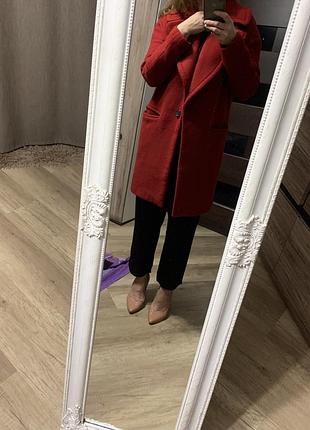 Вовняне пальто zara шерстяне